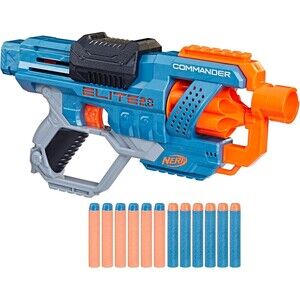 NERF Elite 2.0 Commander RD-6 Dart Blaster, 12 Darts, 6-Dart Rotating Drum